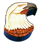 Multi-color wood Intarsia Eagle Head Puzzle Box hand made